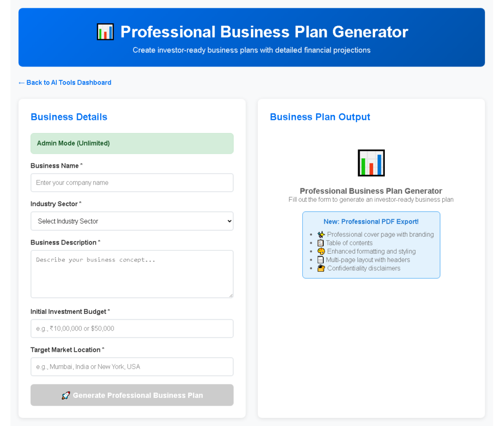 BizPlanAI Pro vs prometai
